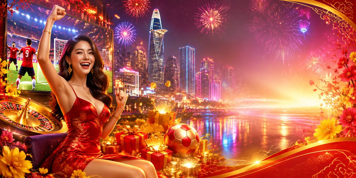 Bàn chơi roulette trong sòng bạc neon về đêm tại Hồ Chí Minh